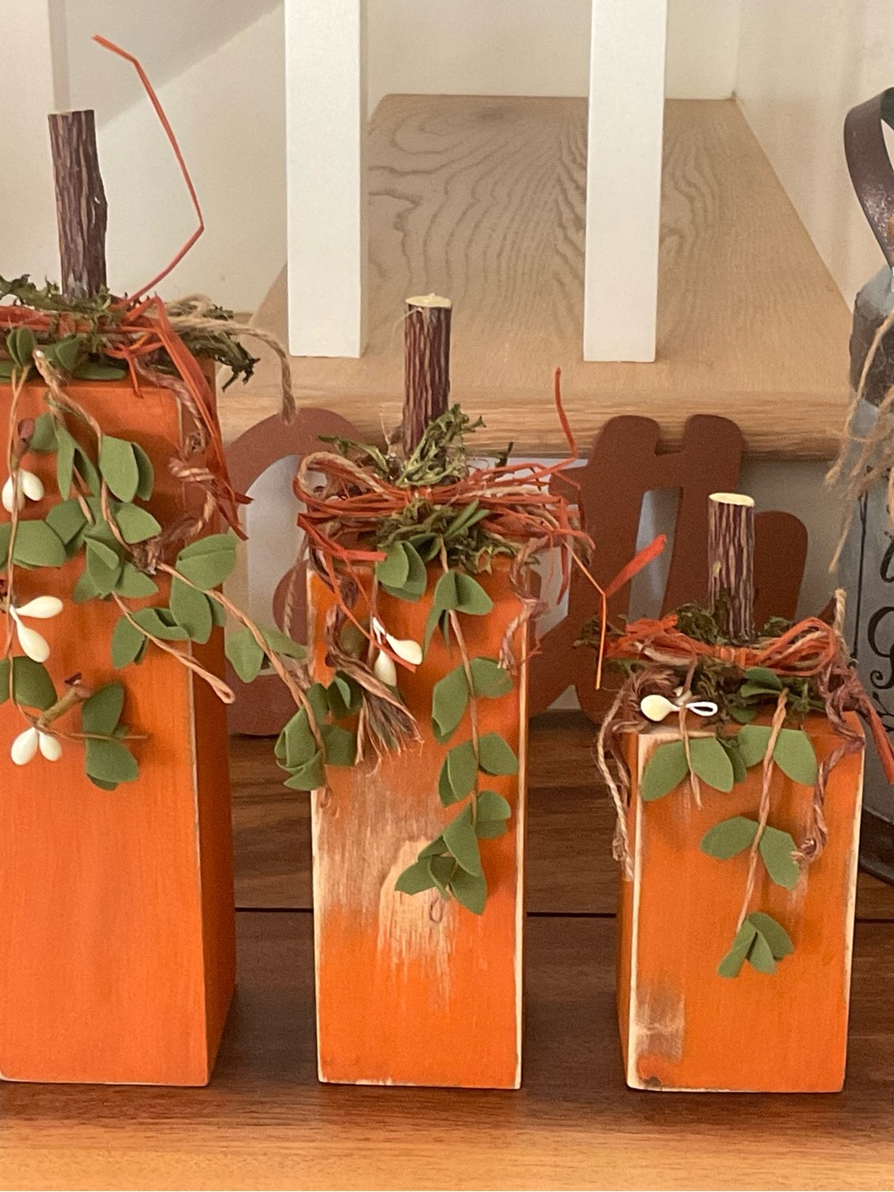 Fall Decor Rustic Pumpkin Set - Picture 2 of 2